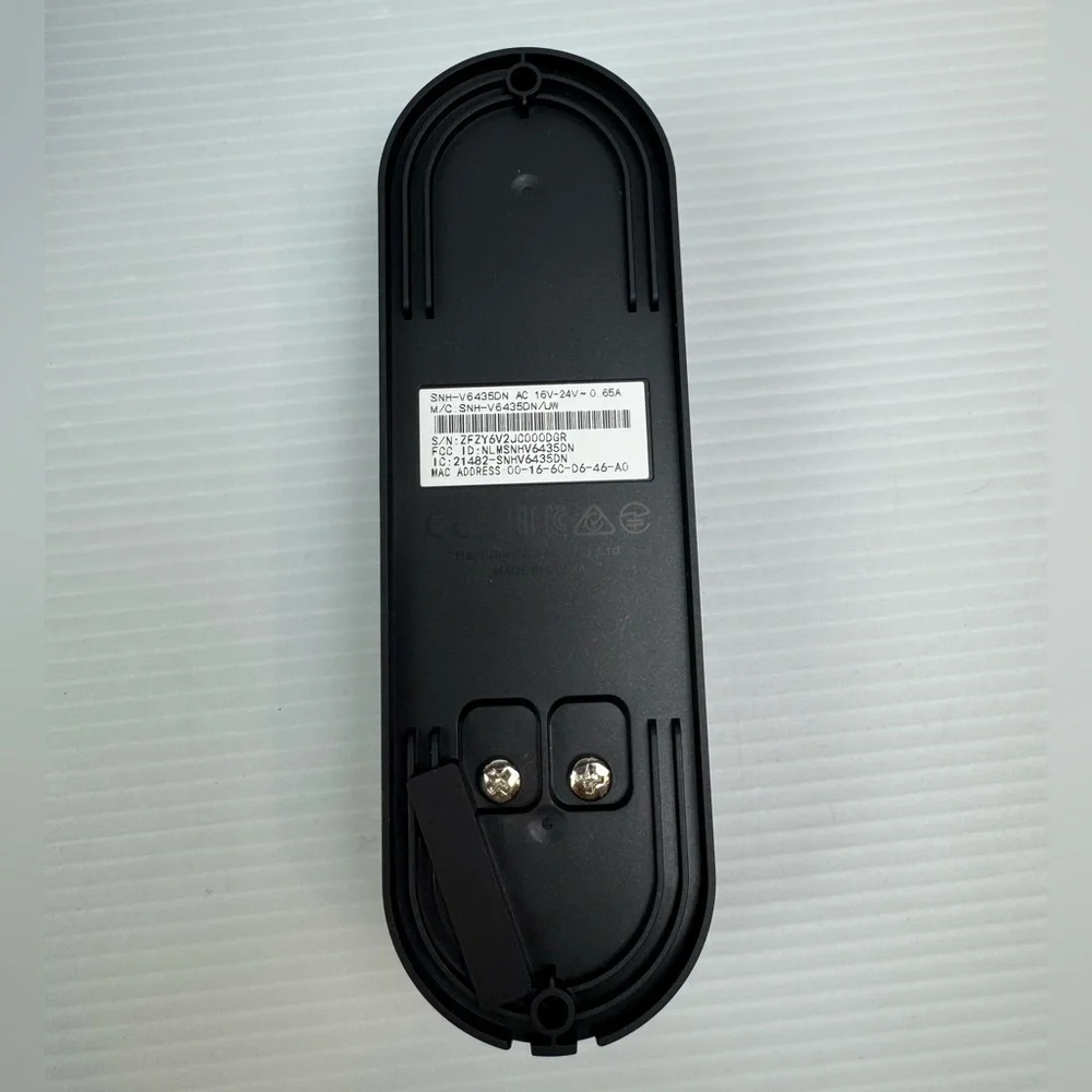 Samsung SNH-V6435DN Wisenet SmartCam D1 Wi-Fi Wired Video Doorbell – Open Box